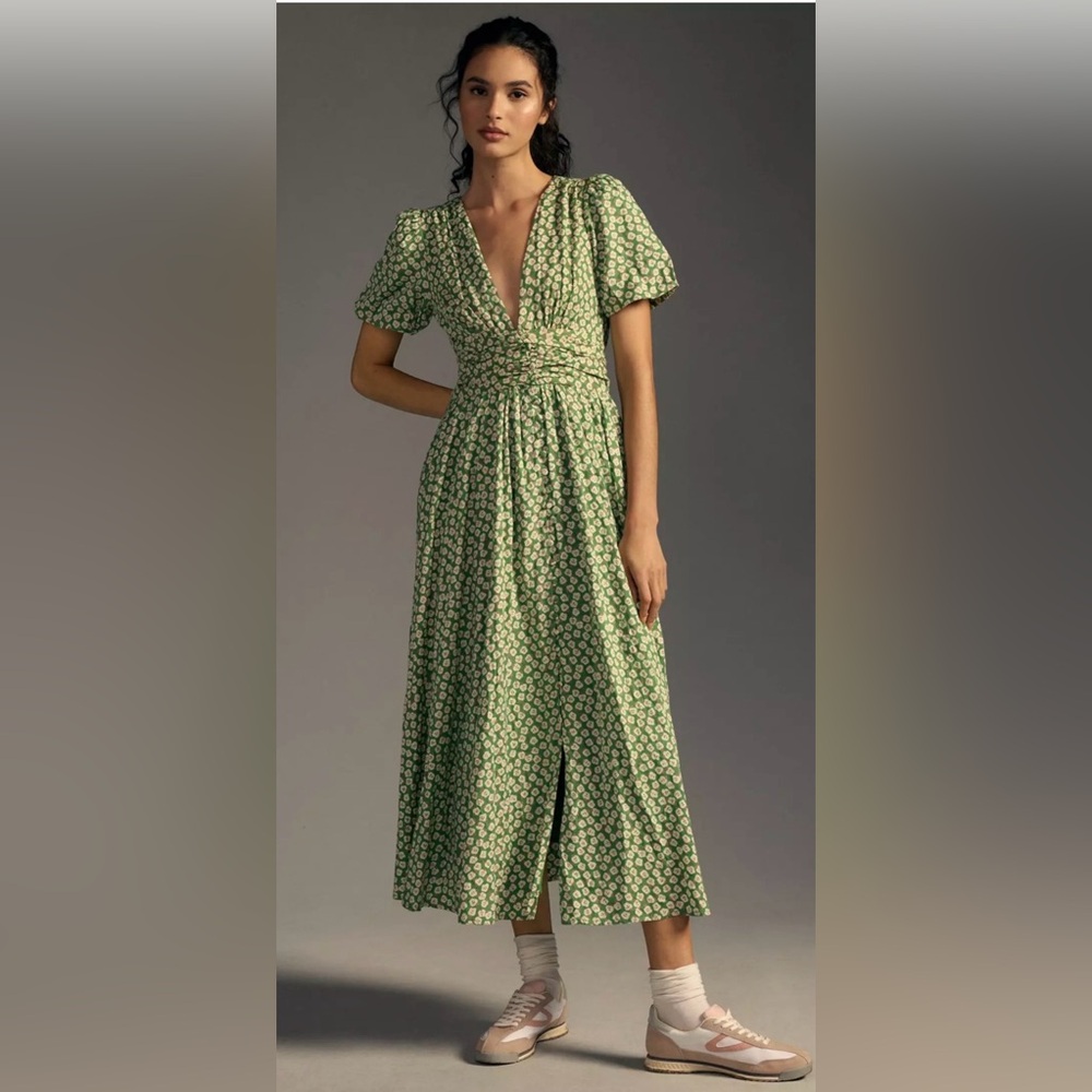The Catalina Button-Front Dress  size 8  M Anthropologie
